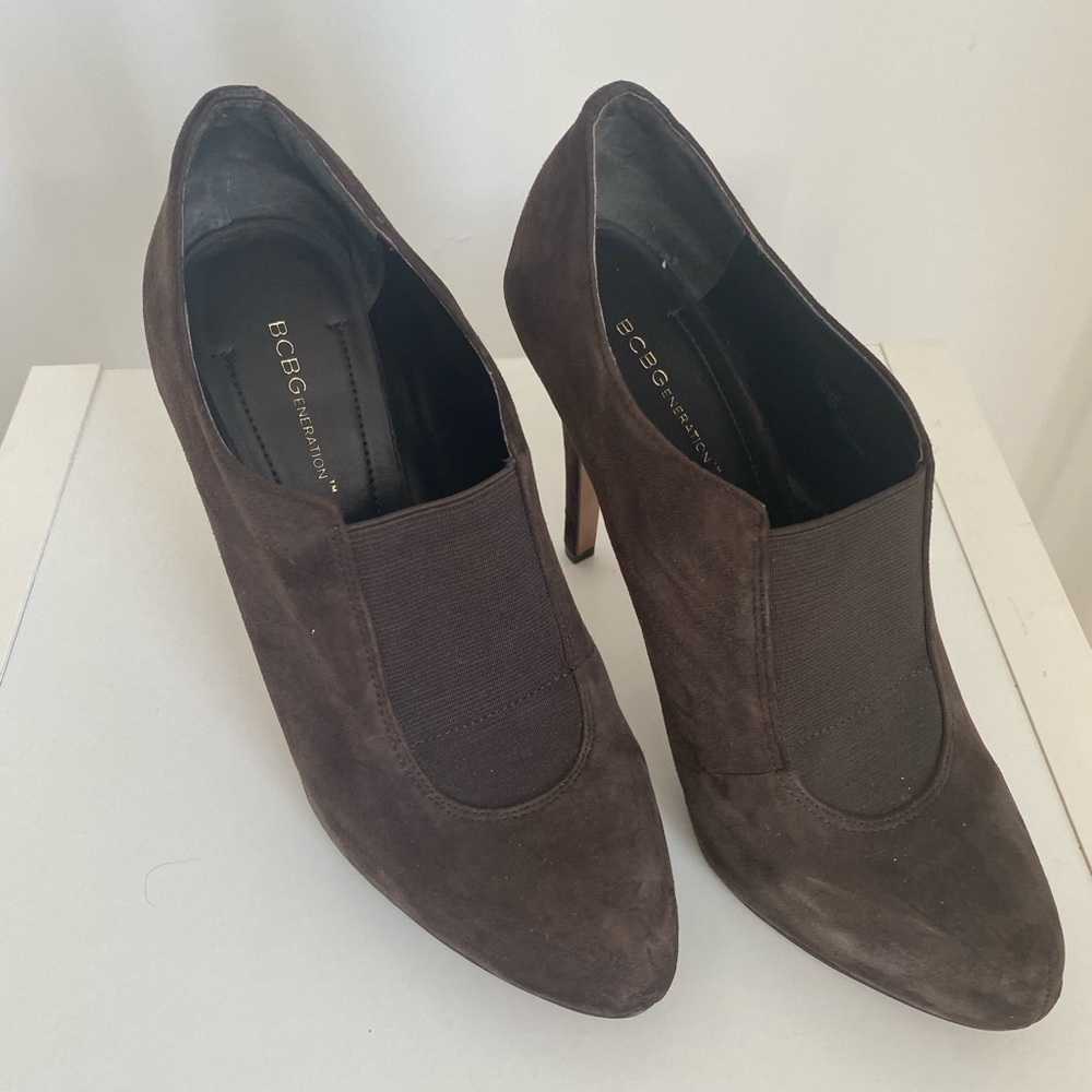 Bcbgeneration Dark Brown Suede Platform Booties - image 6